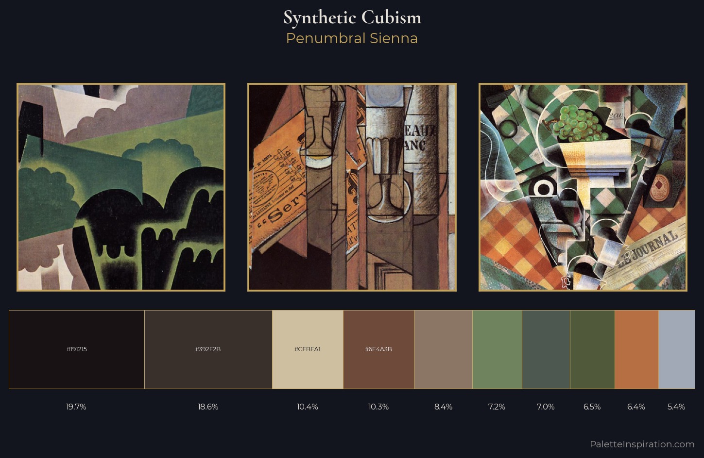 Synthetic Cubism Palette 15 — Penumbral Sienna