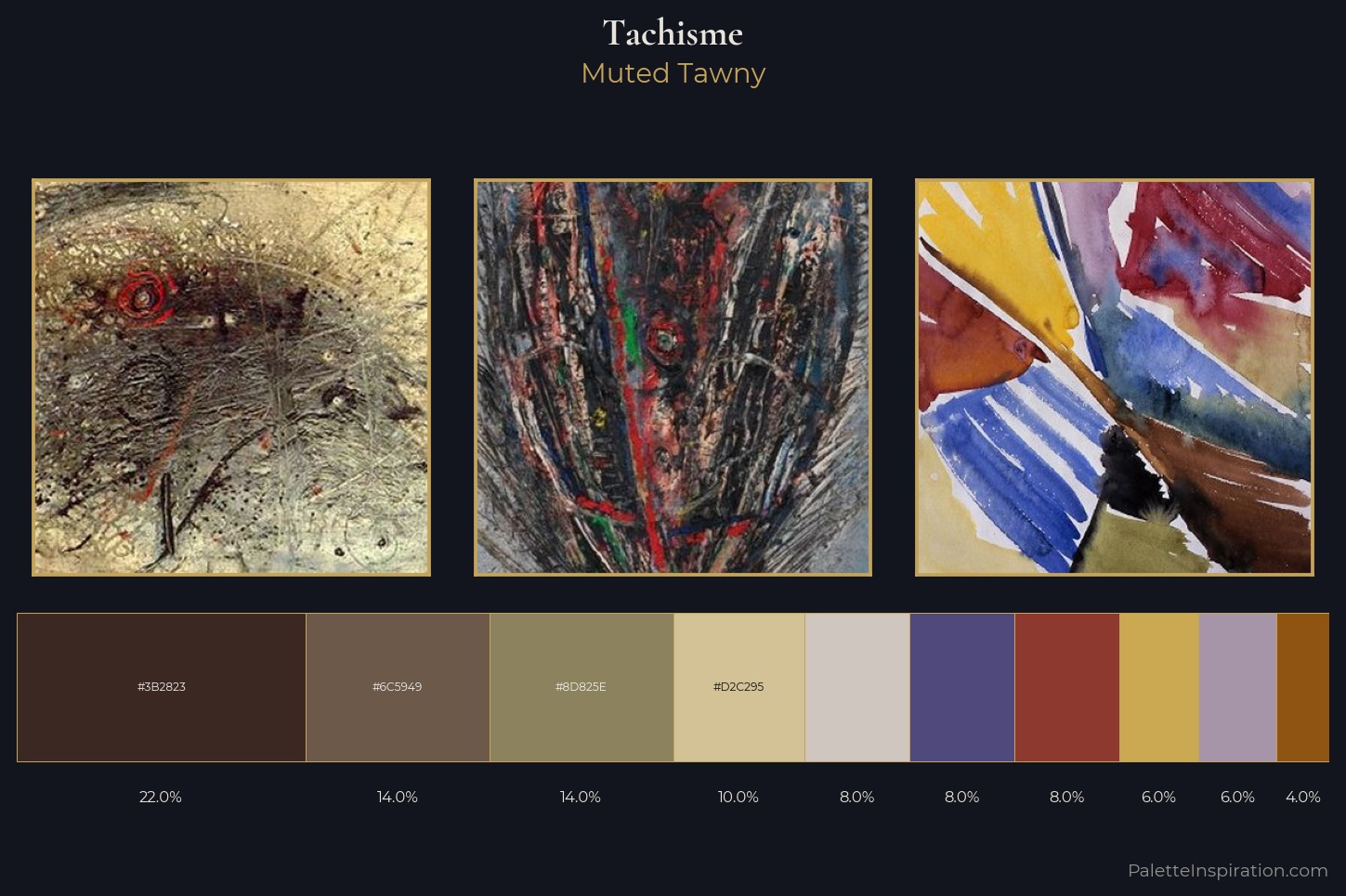 Tachisme Master Palette — Muted Tawny