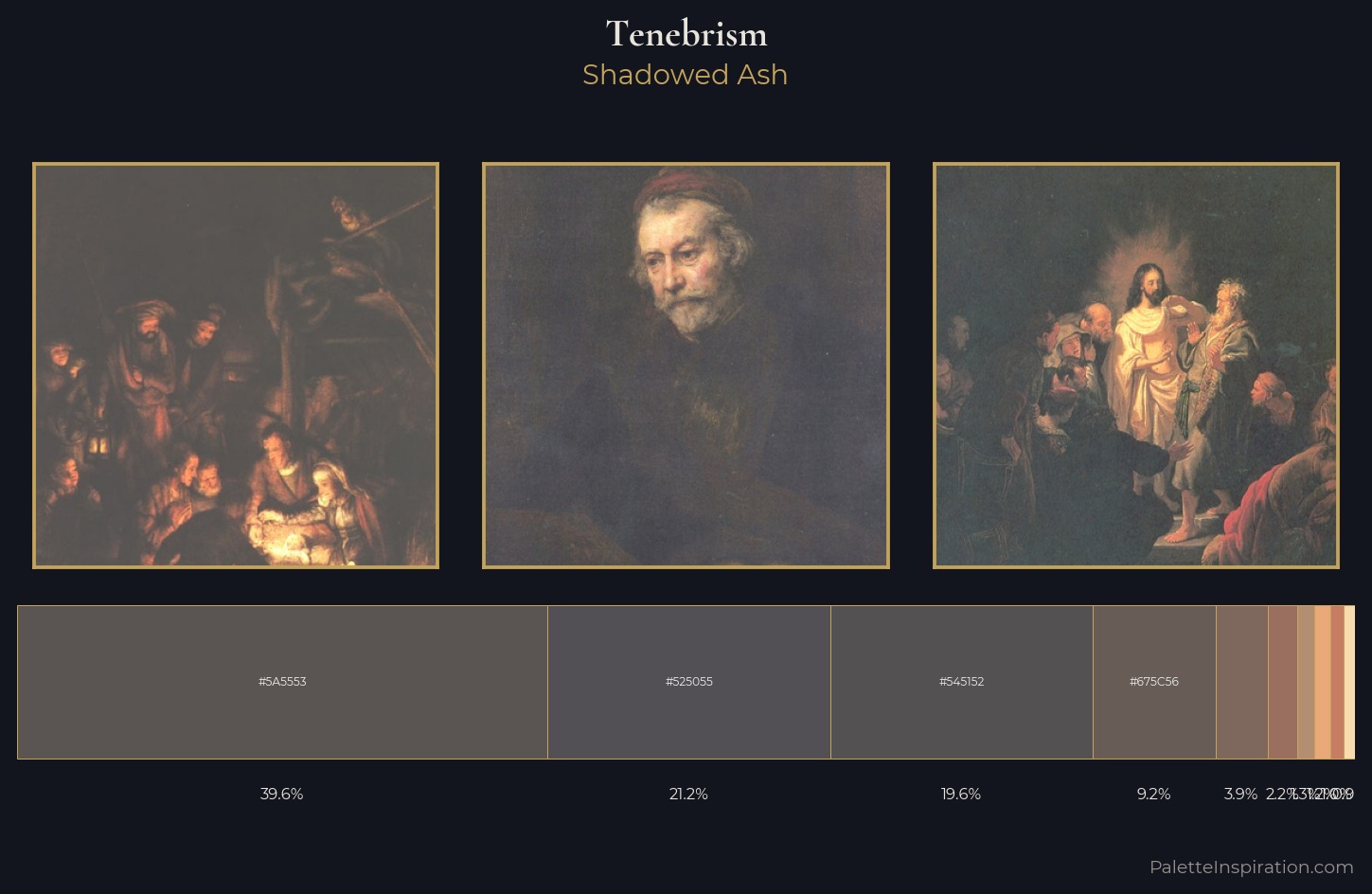 Tenebrism Palette 1 — Shadowed Ash