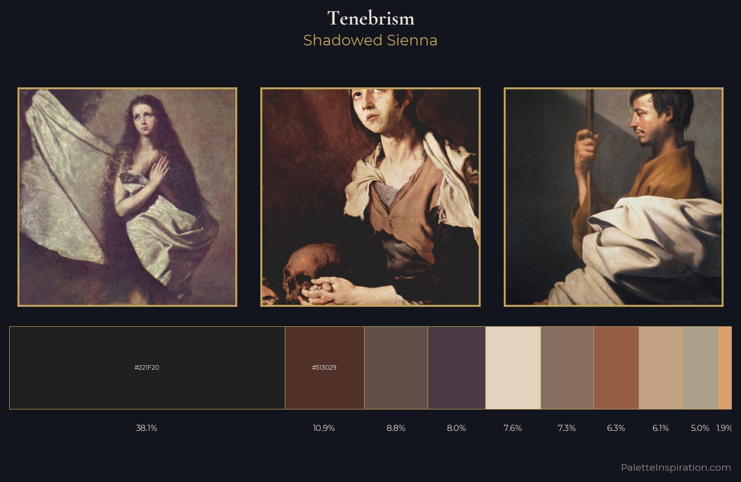 Tenebrism Palette 4 — Shadowed Sienna