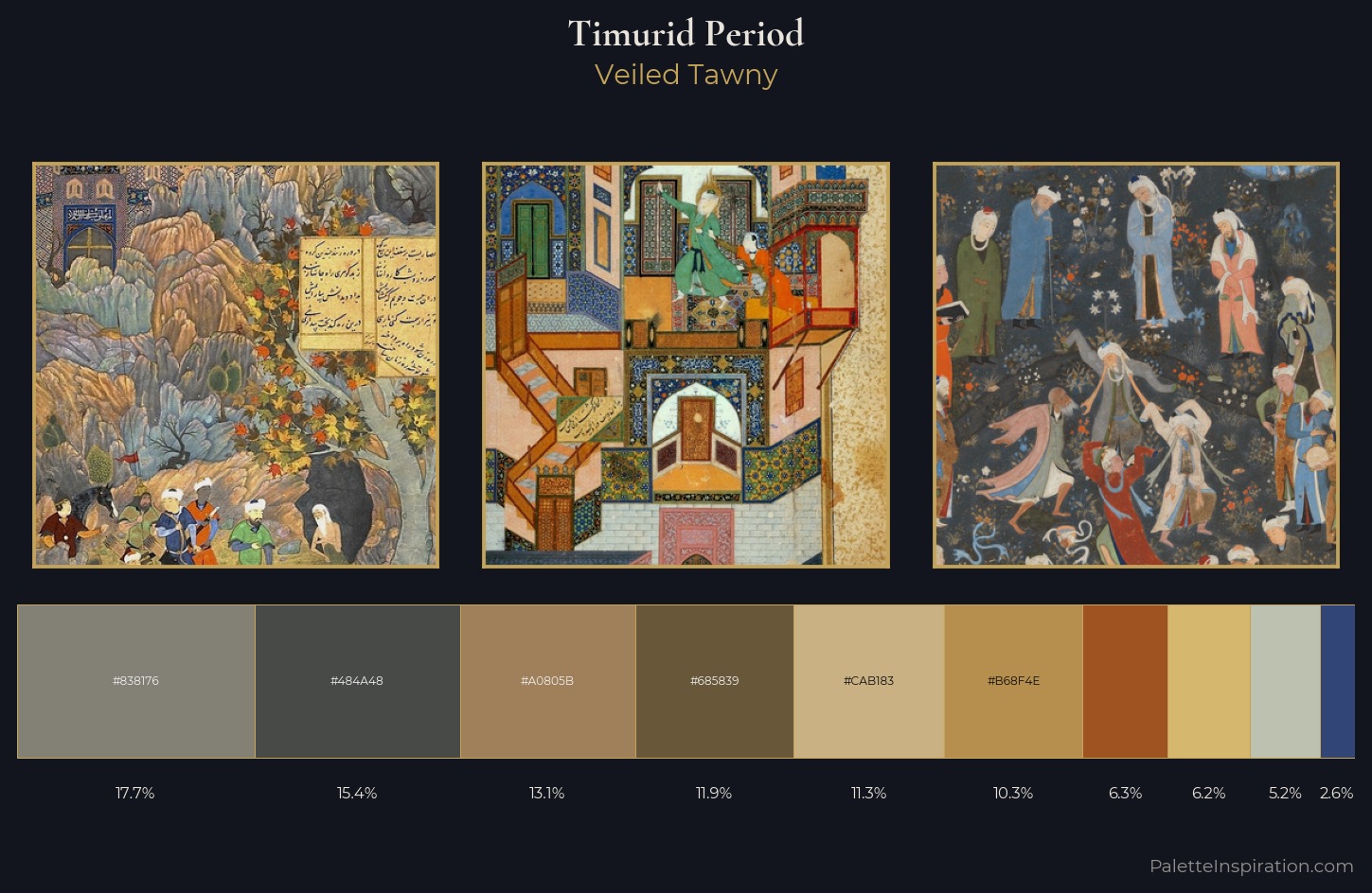 Timurid Period Palette 4 — Veiled Tawny
