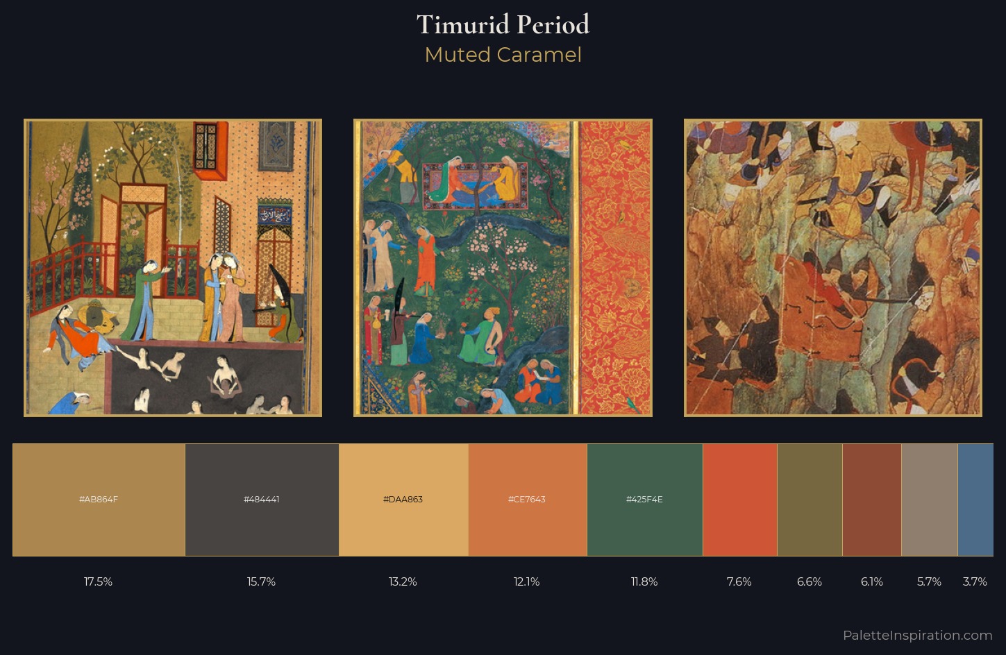 Timurid Period Palette 7 — Muted Caramel