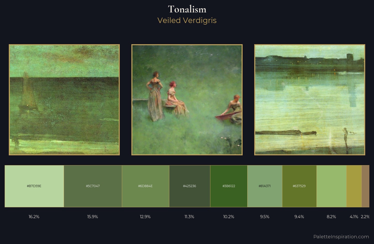 Tonalism Palette 5 — Veiled Verdigris