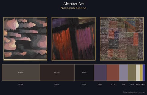 Abstract Art Palette 23 - Nocturnal Sienna