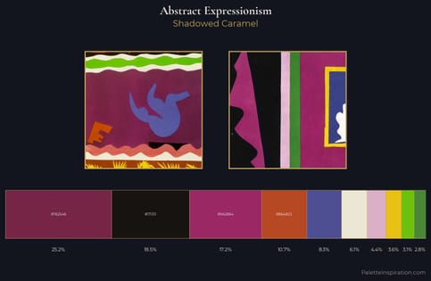 Abstract Expressionism Palette 7 - Shadowed Caramel