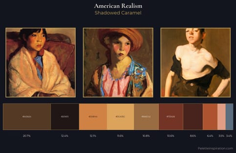 American Realism Palette 15 - Shadowed Caramel