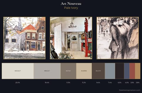 Art Nouveau Palette 17 - Pale Ivory