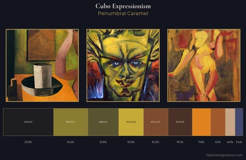 Cubo-Expressionism Palette 5 - Penumbral Caramel
