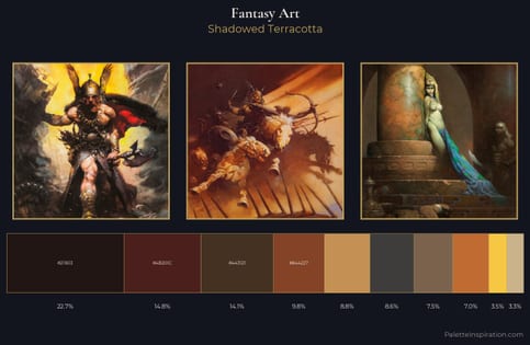 Fantasy Art Palette 5 - Shadowed Terracotta