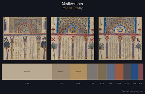 Medieval Art Palette 4 - Muted Tawny
