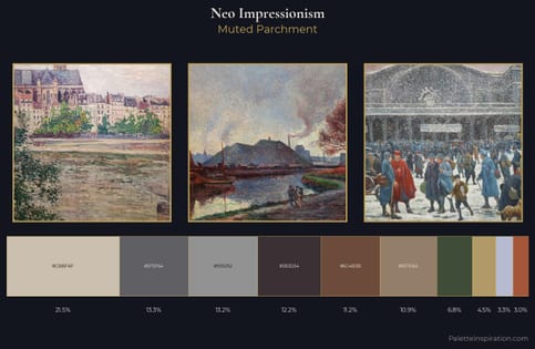 Neo-Impressionism Palette 22 - Muted Parchment