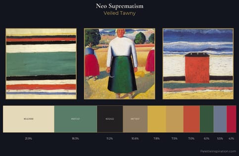 Neo-Suprematism Palette 6 - Veiled Tawny