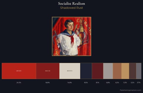 Socialist Realism Palette 6 - Shadowed Rust