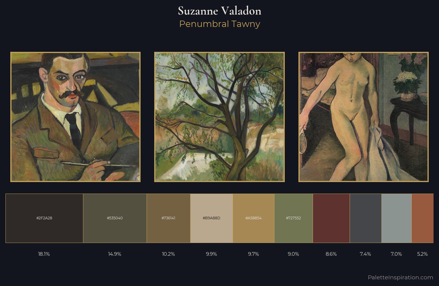 Suzanne Valadon Palette 8 — Penumbral Tawny