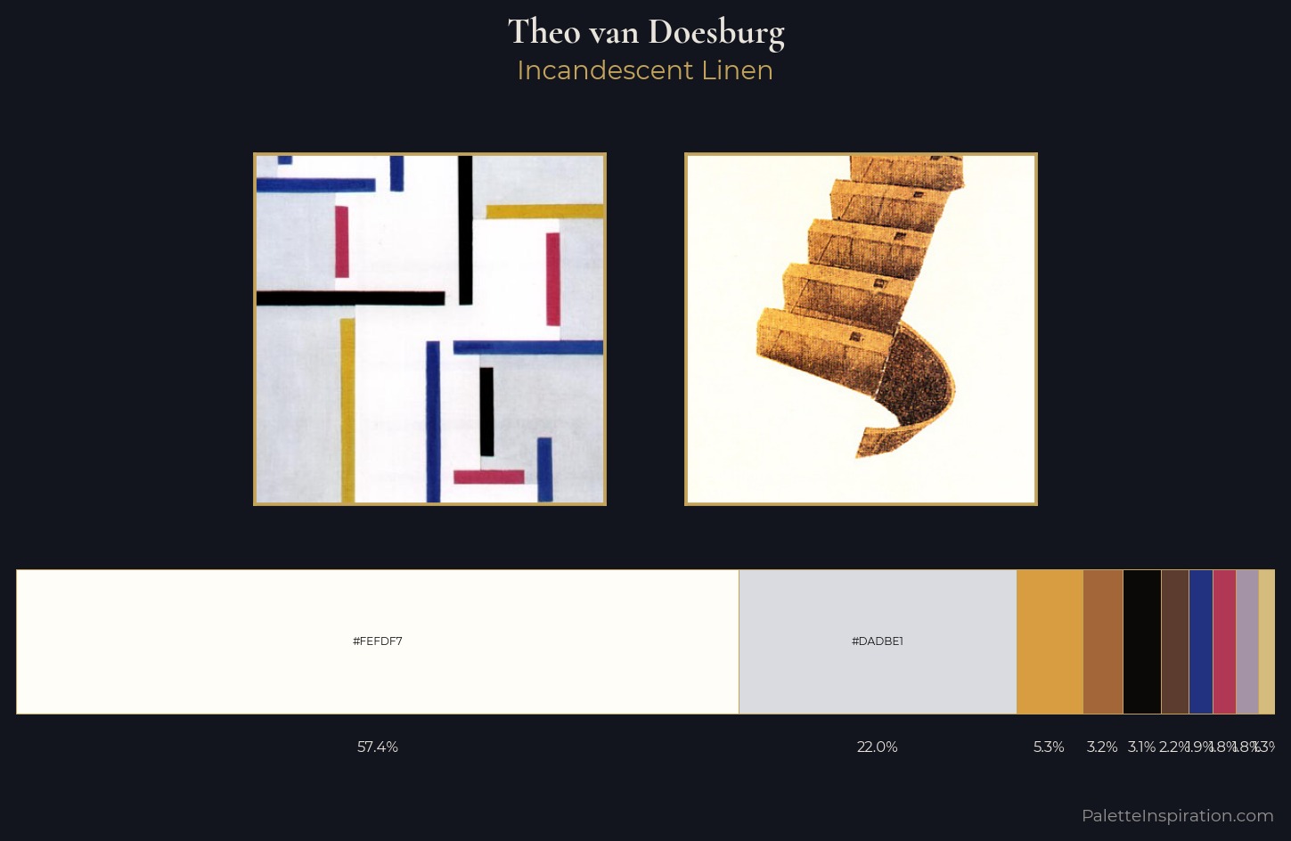 Theo van Doesburg Palette 4 — Incandescent Linen