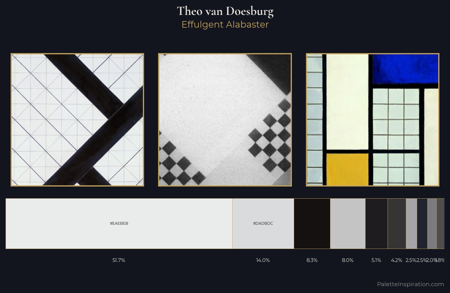 Theo van Doesburg Palette 7 — Effulgent Alabaster
