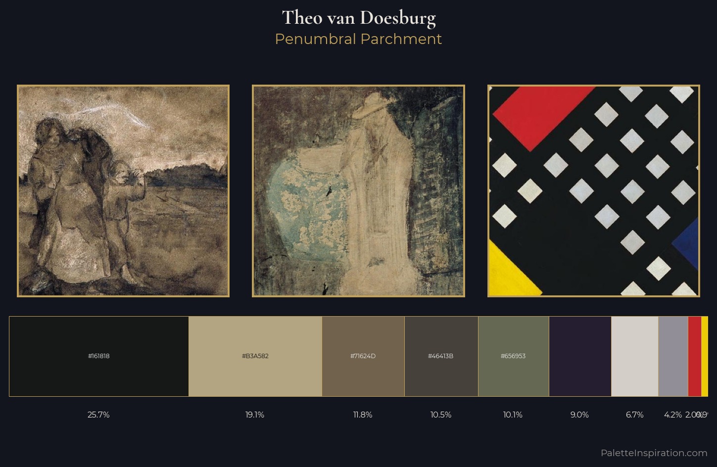 Theo van Doesburg Palette 8 — Penumbral Parchment