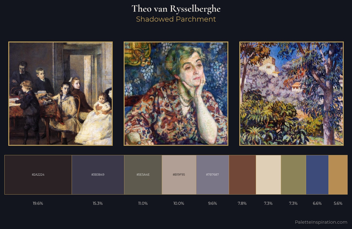 Theo van Rysselberghe Palette 13 — Shadowed Parchment