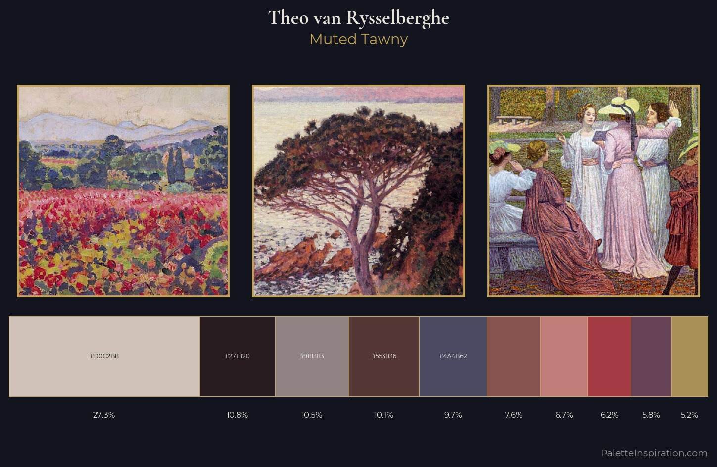 Theo van Rysselberghe Palette 14 — Muted Tawny