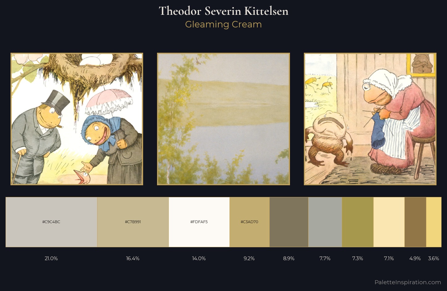 Theodor Severin Kittelsen Palette 1 — Gleaming Cream
