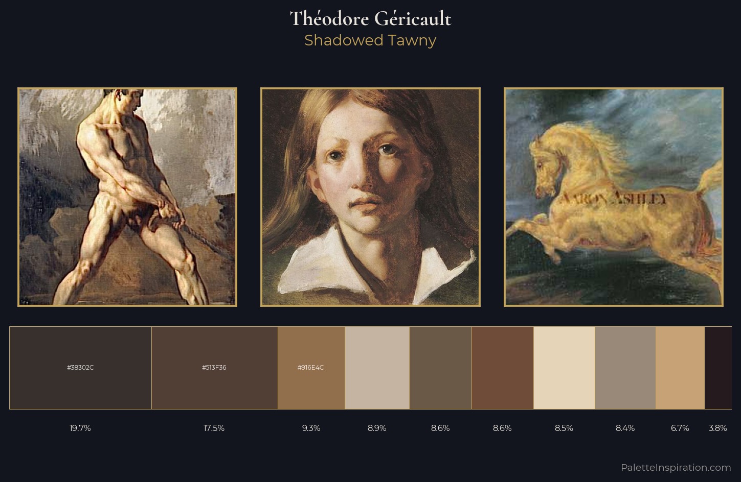 Théodore Géricault Palette 4 — Shadowed Tawny