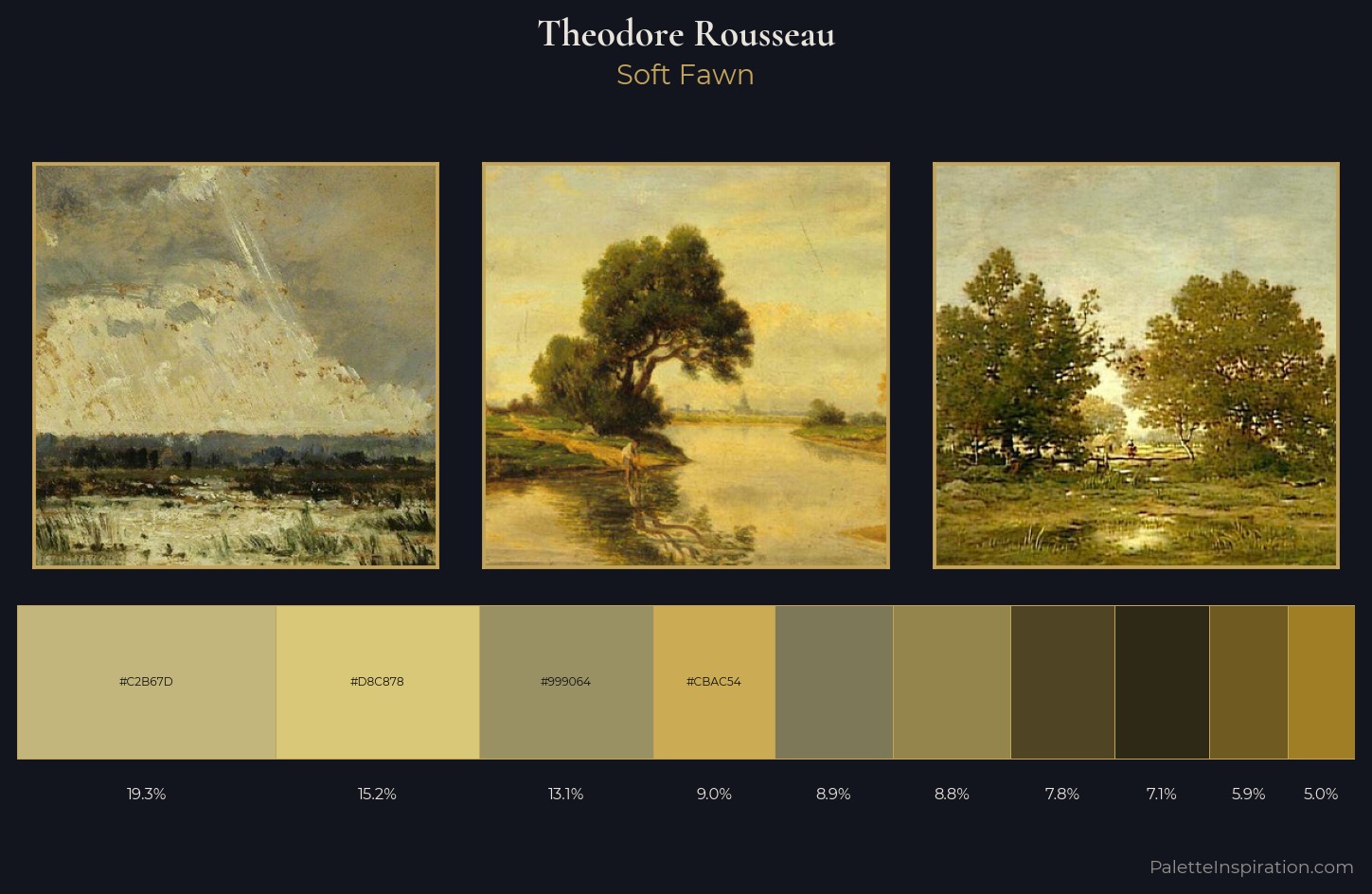 Theodore Rousseau Palette 3 — Soft Fawn