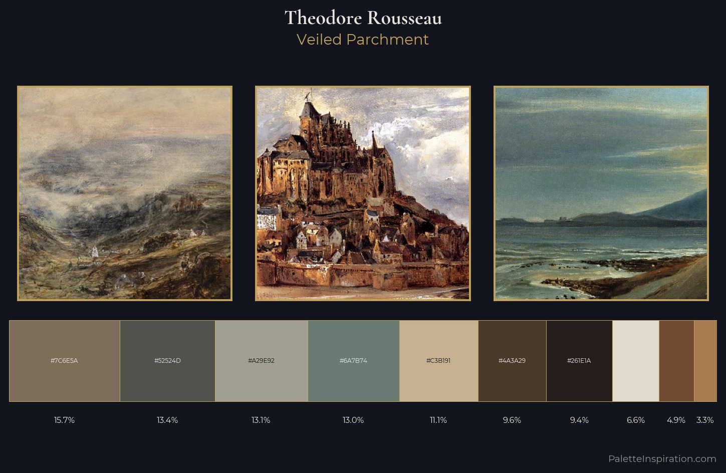 Theodore Rousseau Palette 5 — Veiled Parchment