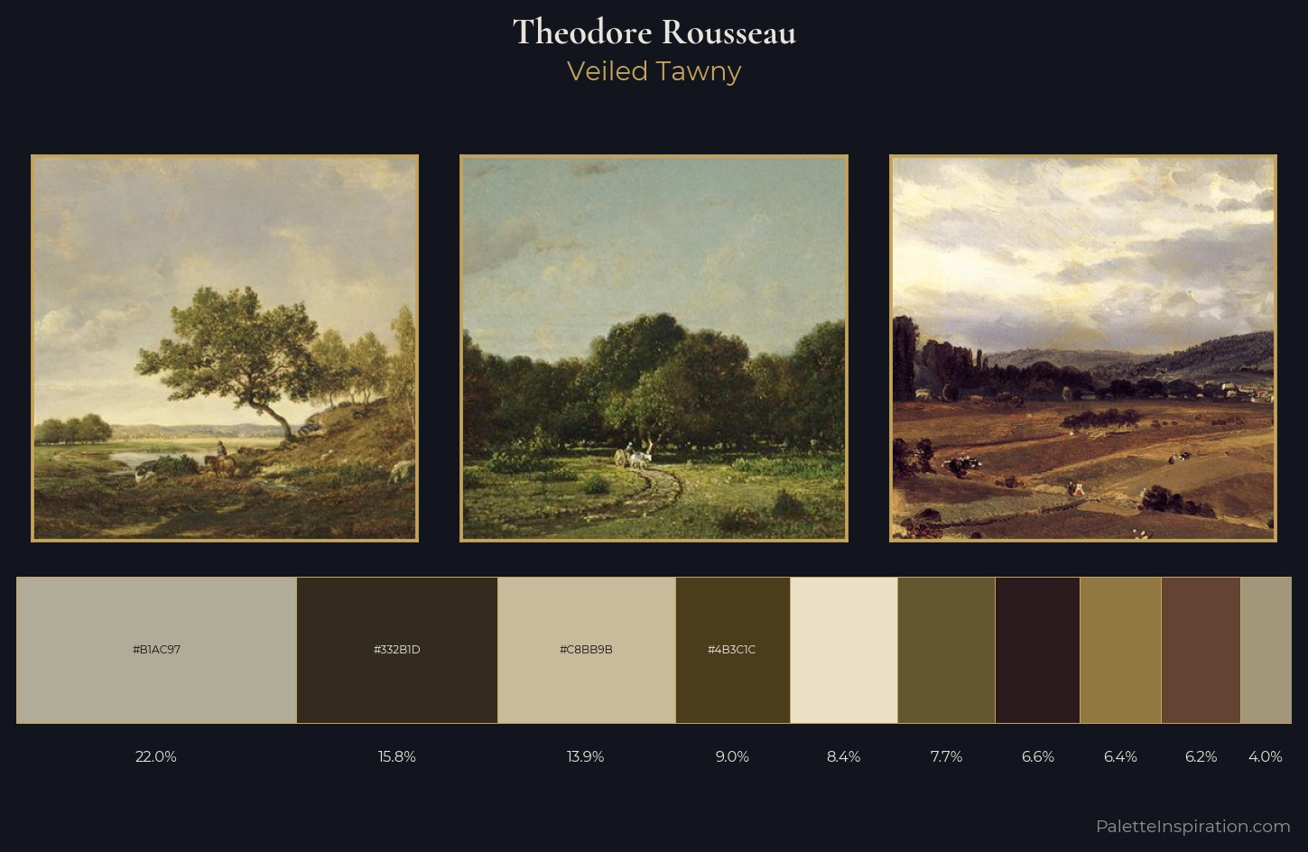 Theodore Rousseau Palette 6 — Veiled Tawny