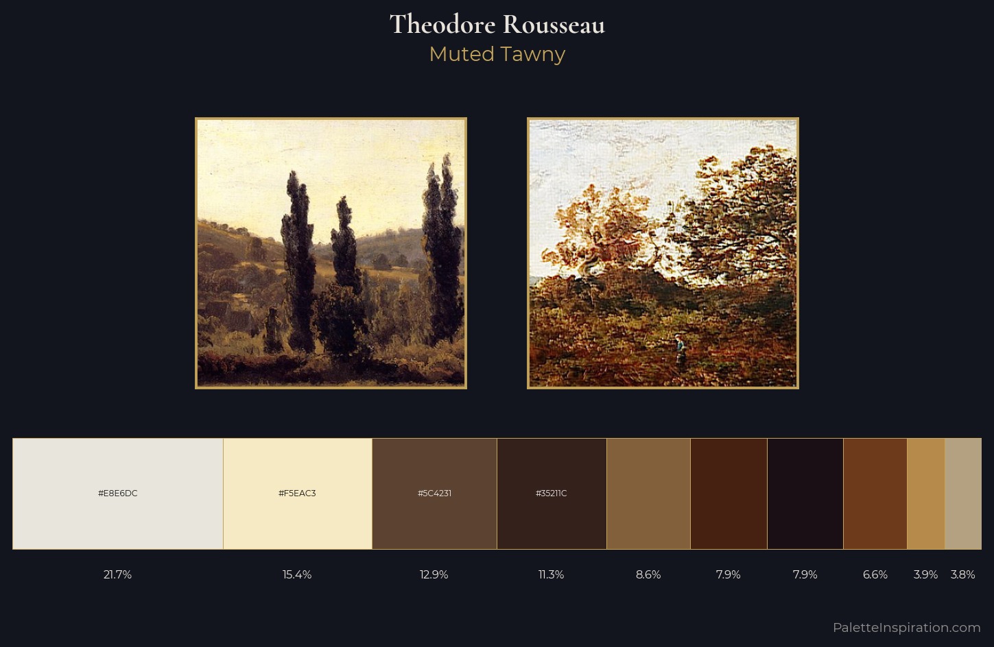 Theodore Rousseau Palette 7 — Muted Tawny