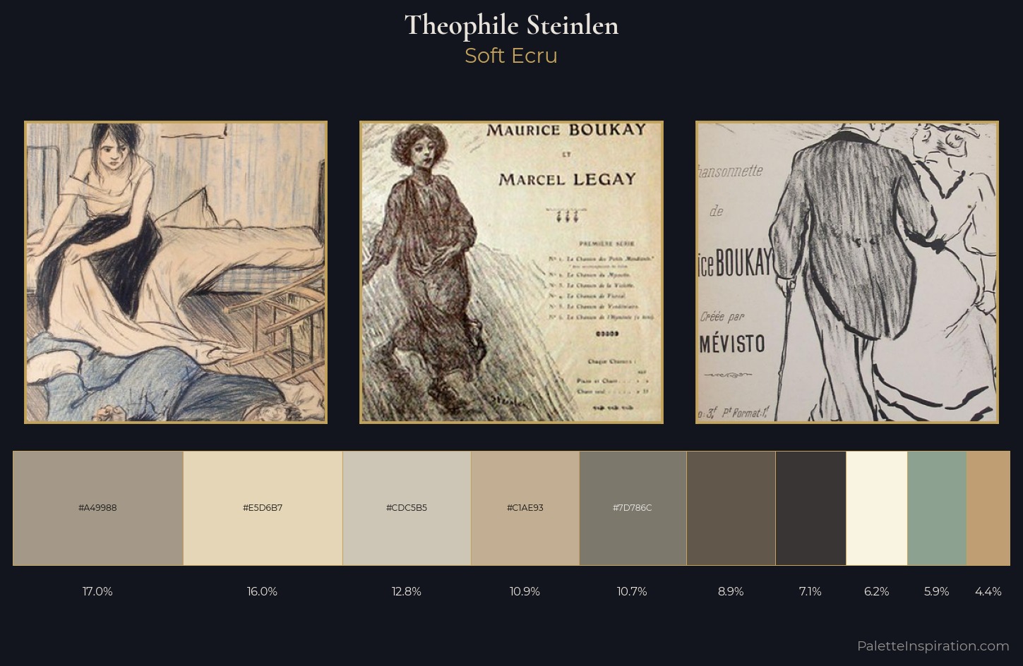 Theophile Steinlen Palette 1 — Soft Ecru