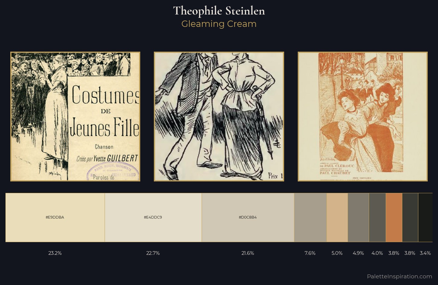 Theophile Steinlen Palette 3 — Gleaming Cream