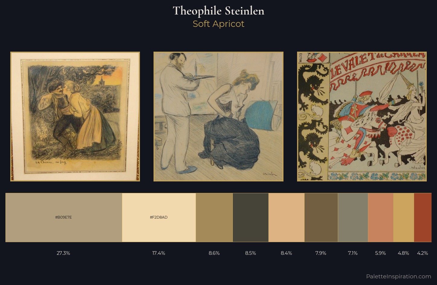 Theophile Steinlen Palette 4 — Soft Apricot