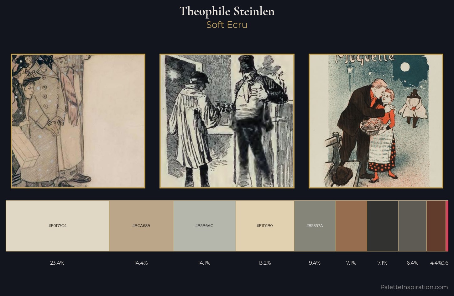 Theophile Steinlen Palette 7 — Soft Ecru