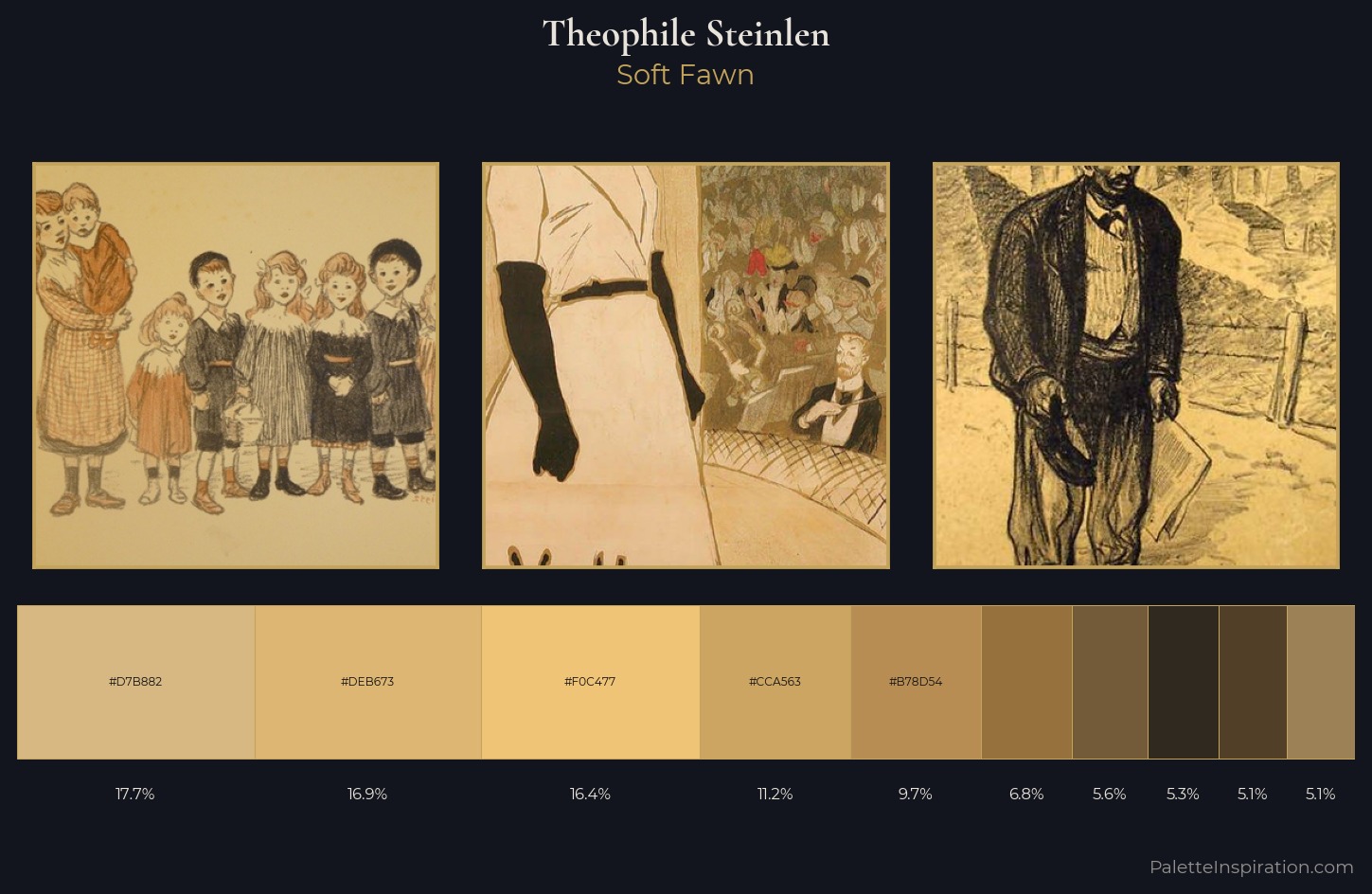 Theophile Steinlen Palette 8 — Soft Fawn