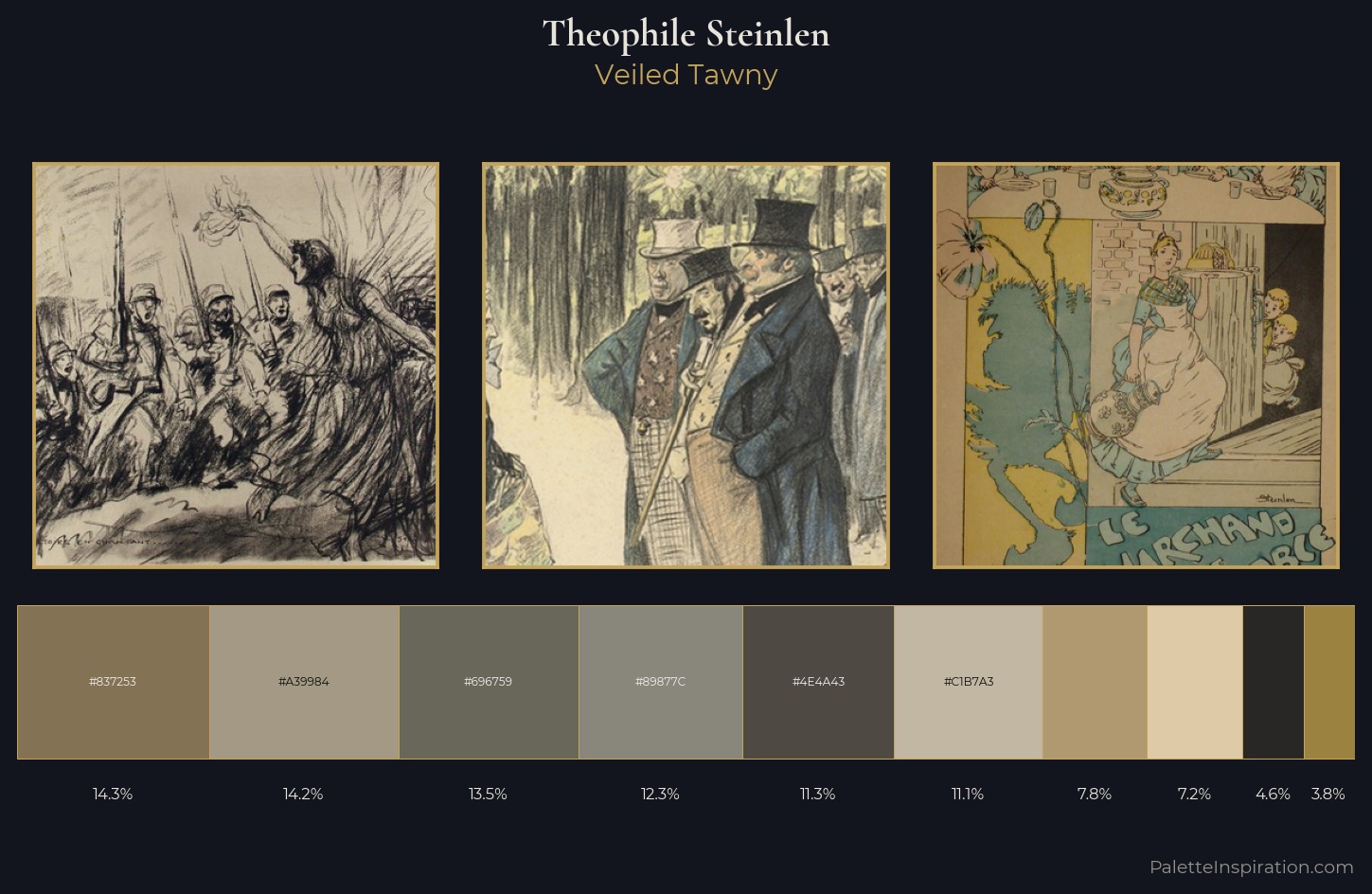 Theophile Steinlen Palette 9 — Veiled Tawny
