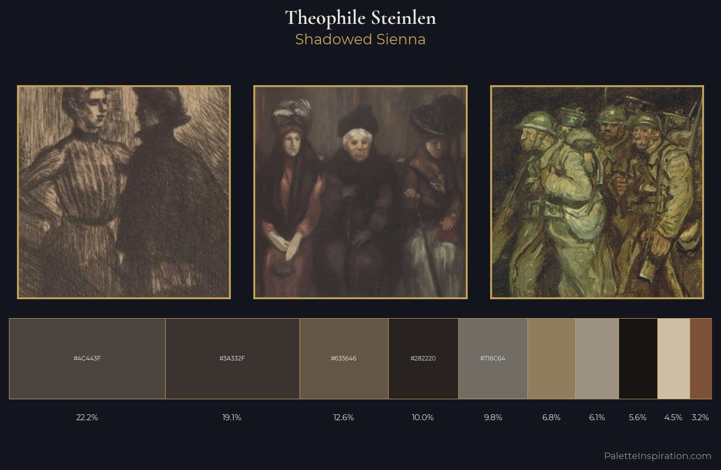 Theophile Steinlen Palette 12 — Shadowed Sienna