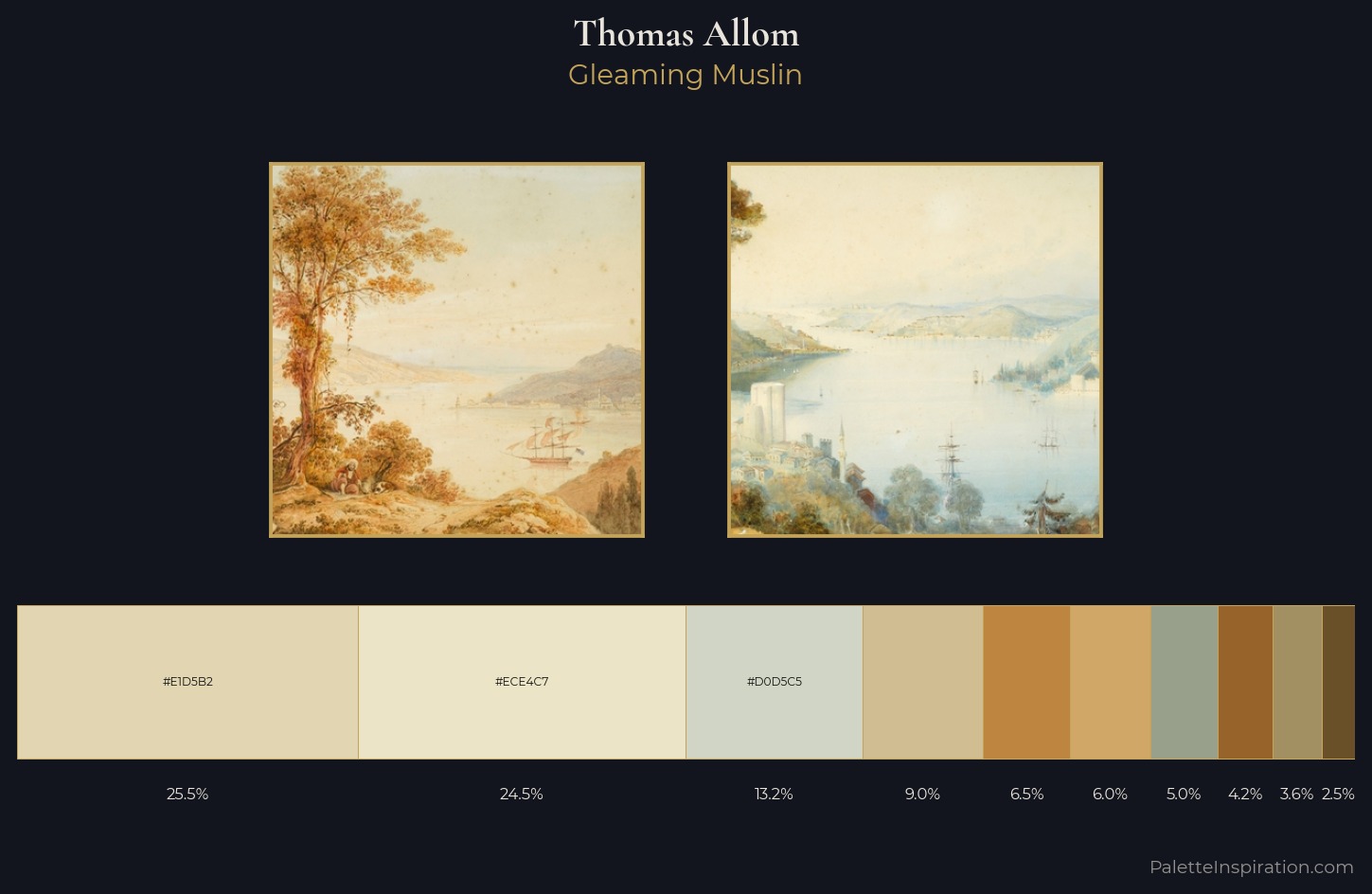 Thomas Allom Palette 1 — Gleaming Muslin