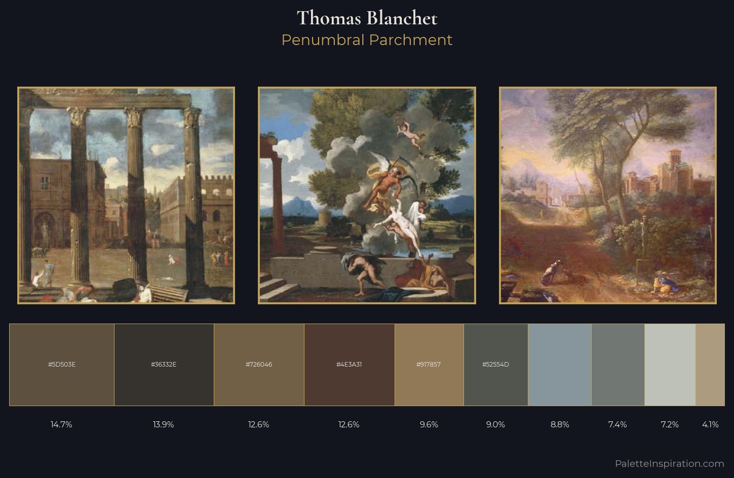 Thomas Blanchet Palette 1 — Penumbral Parchment