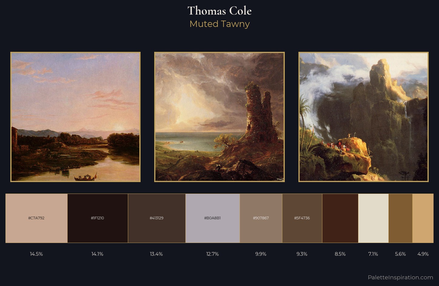 Thomas Cole Palette 6 — Muted Tawny