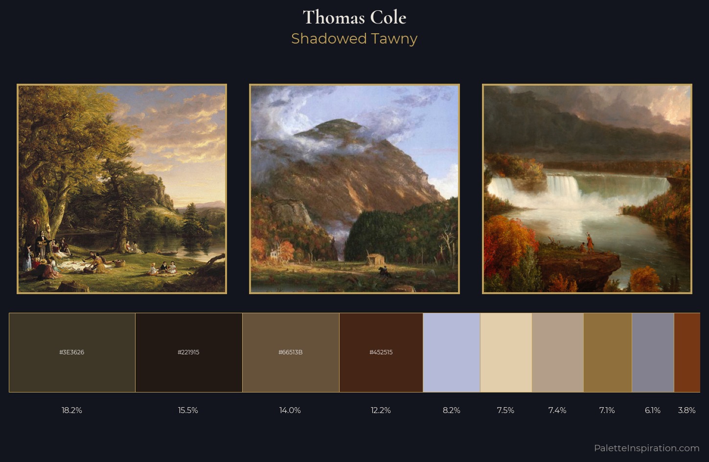 Thomas Cole Palette 9 — Shadowed Tawny
