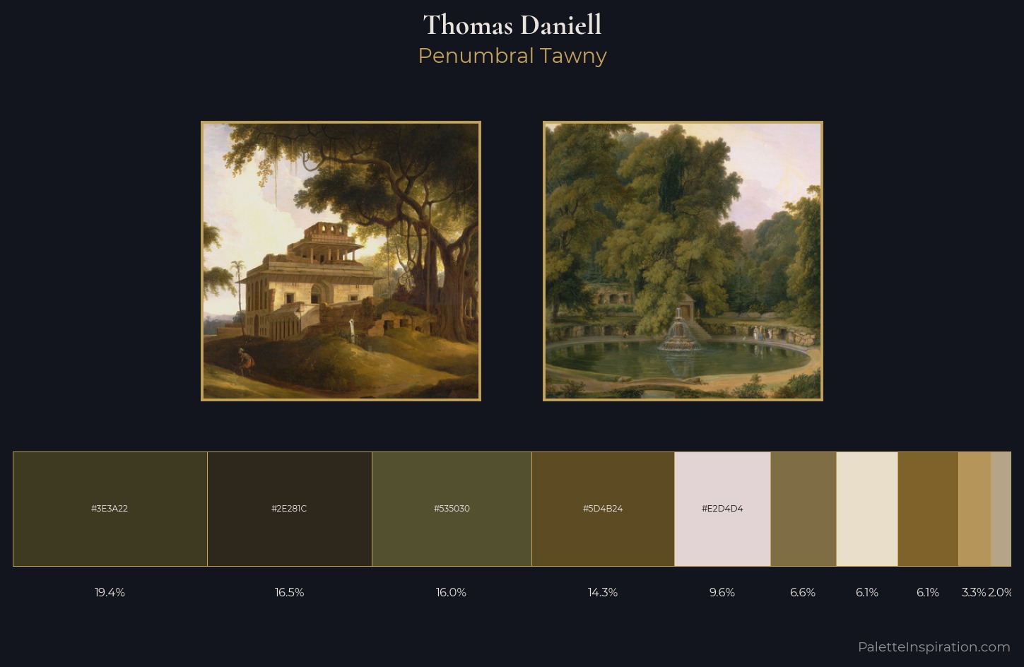 Thomas Daniell Palette 2 — Penumbral Tawny