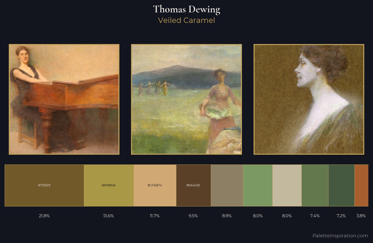 Thomas Dewing Palette 4 — Veiled Caramel