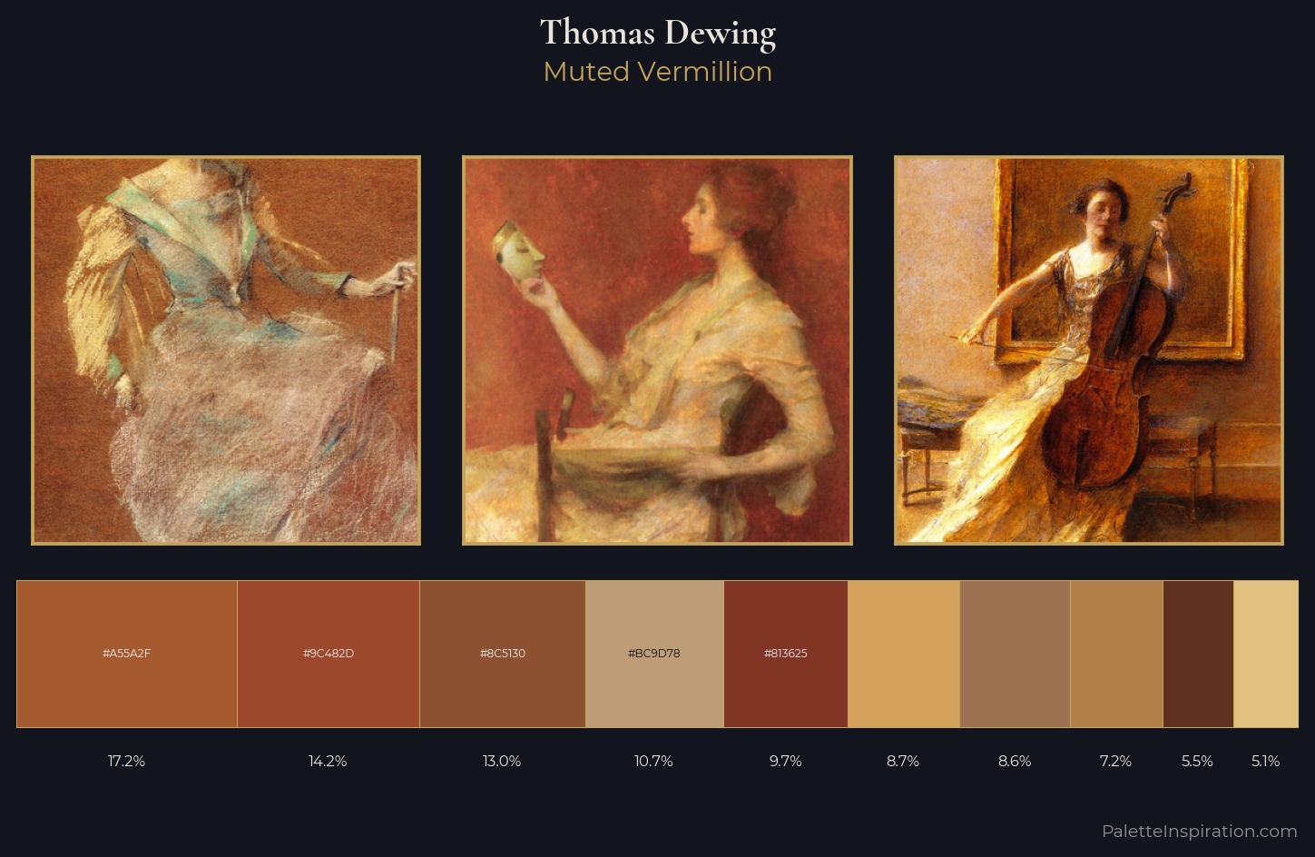 Thomas Dewing Palette 6 — Muted Vermillion