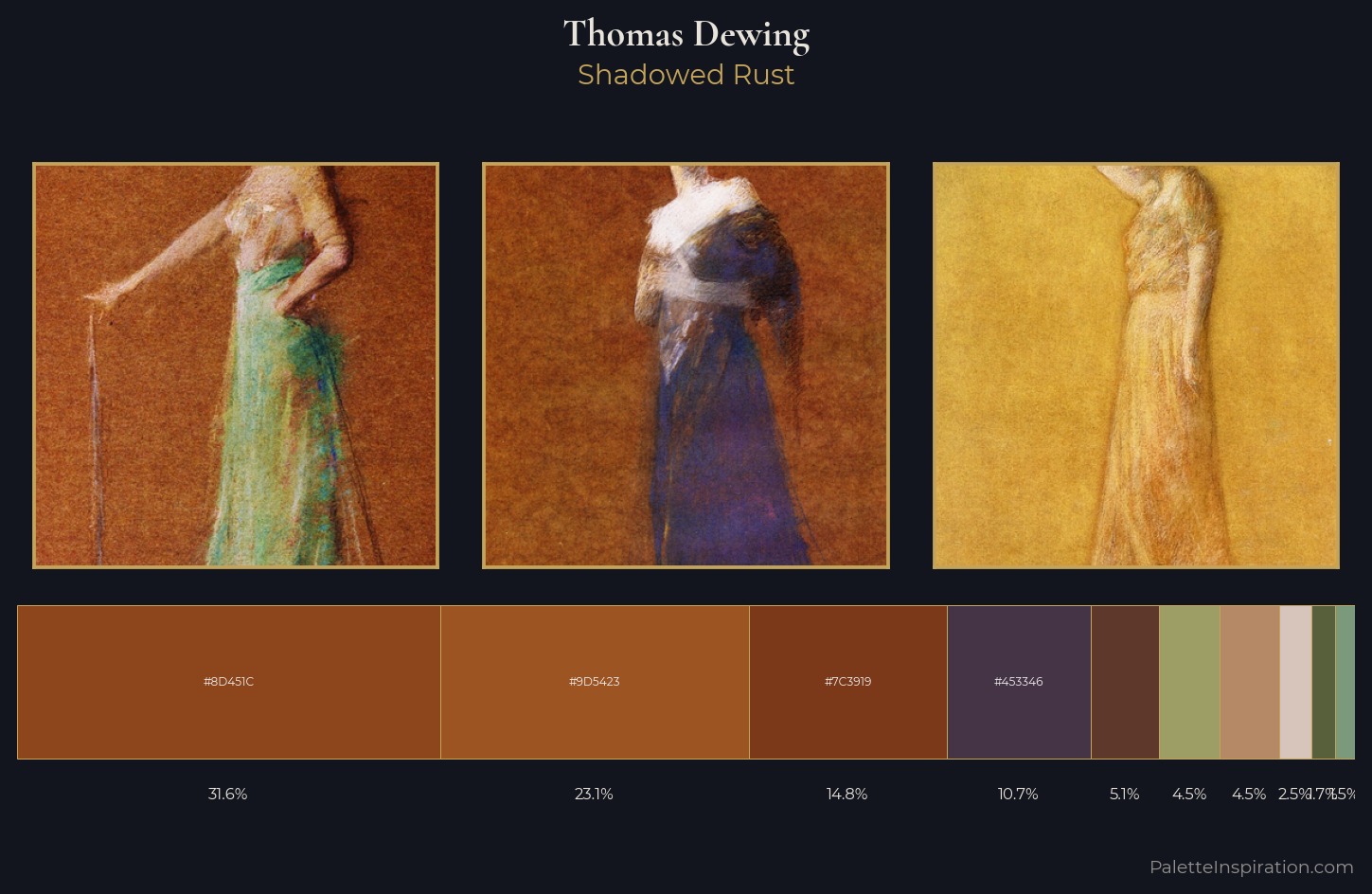 Thomas Dewing Palette 7 — Shadowed Rust