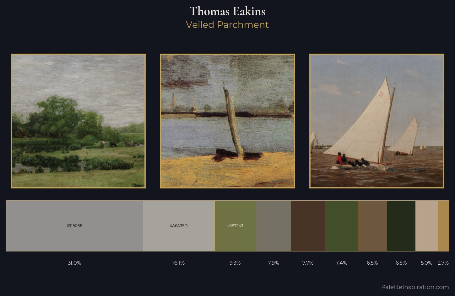Thomas Eakins Palette 6 — Veiled Parchment