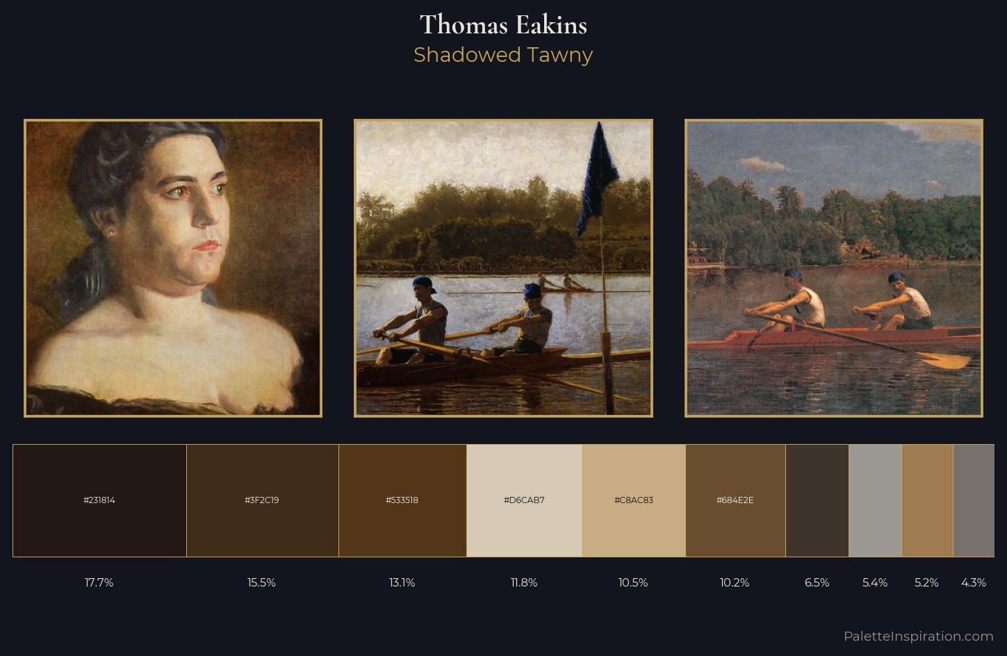 Thomas Eakins Palette 8 — Shadowed Tawny