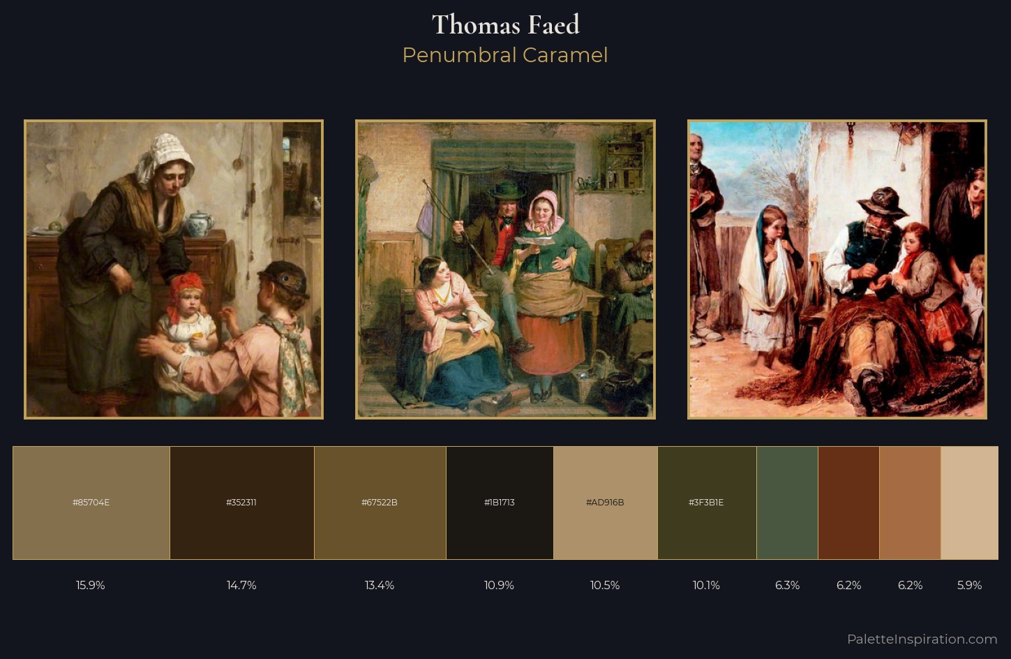 Thomas Faed Palette 2 — Penumbral Caramel