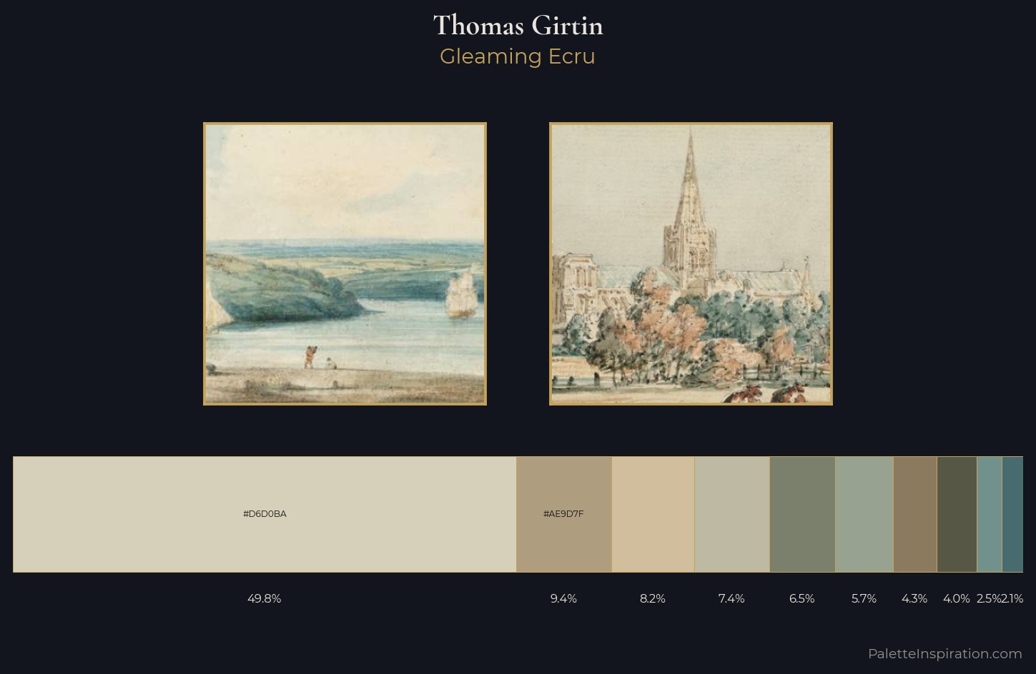Thomas Girtin Palette 1 — Gleaming Ecru
