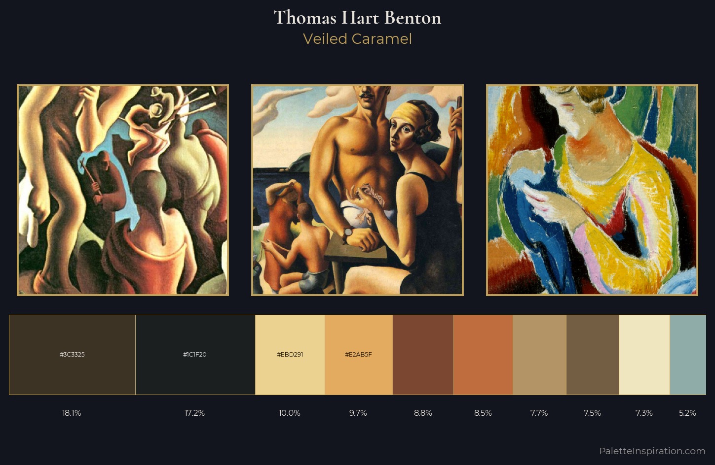 Thomas Hart Benton Palette 1 — Veiled Caramel