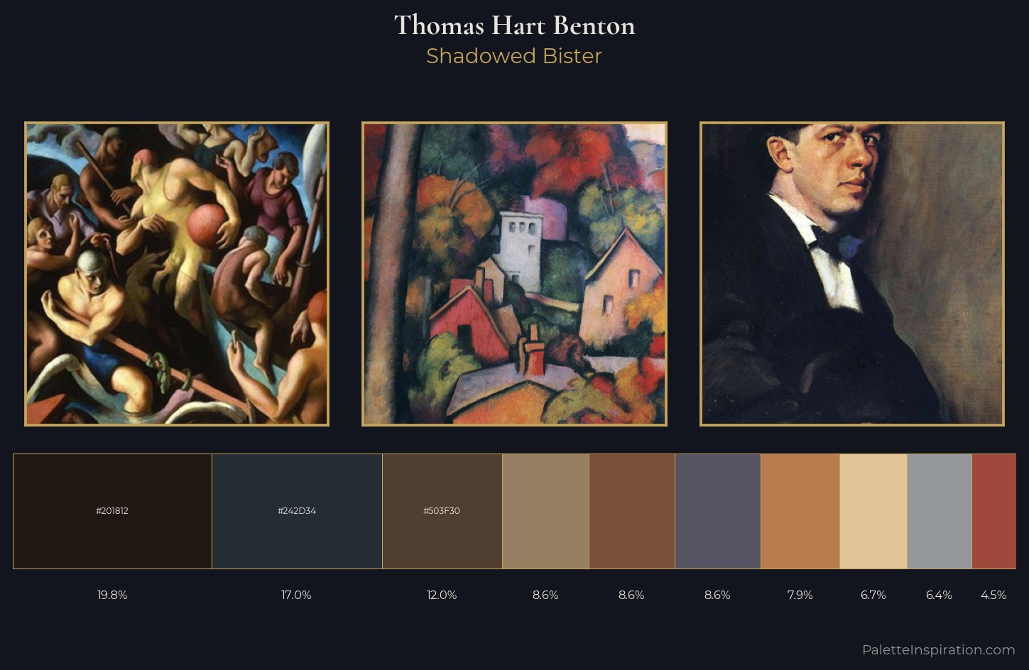 Thomas Hart Benton Palette 5 — Shadowed Bister